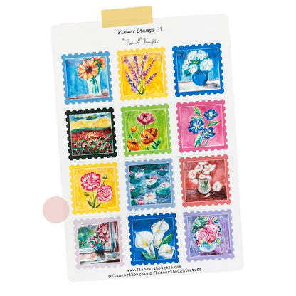 Flower Stamps 01 to 03